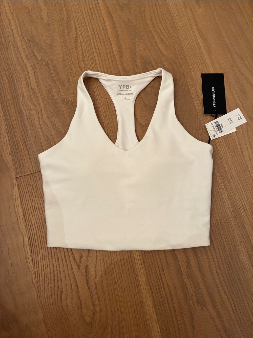 Abercrombie YPB sculpt lux tank. White. Small. NWT.